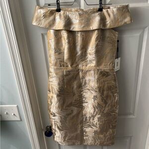Calvin Klein metallic sheath dress
